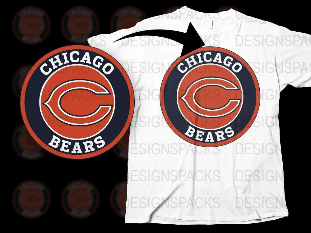 Chicago Bears Logo T-Shirt, Classic Team Colors, NFL Fan Gear, Unisex Sports Apparel