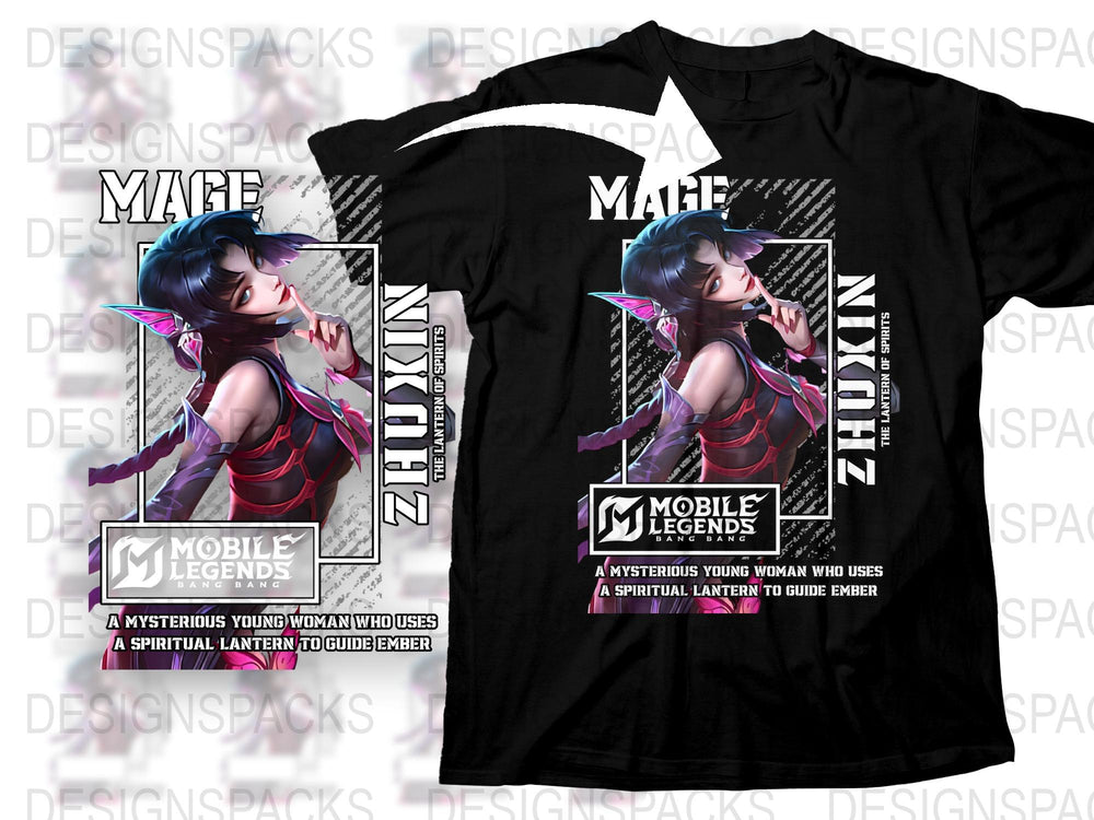 Mobile Legends Mage Nuxioth T-Shirt, Anime Style Gaming Apparel, Graphic Tee for Gamers