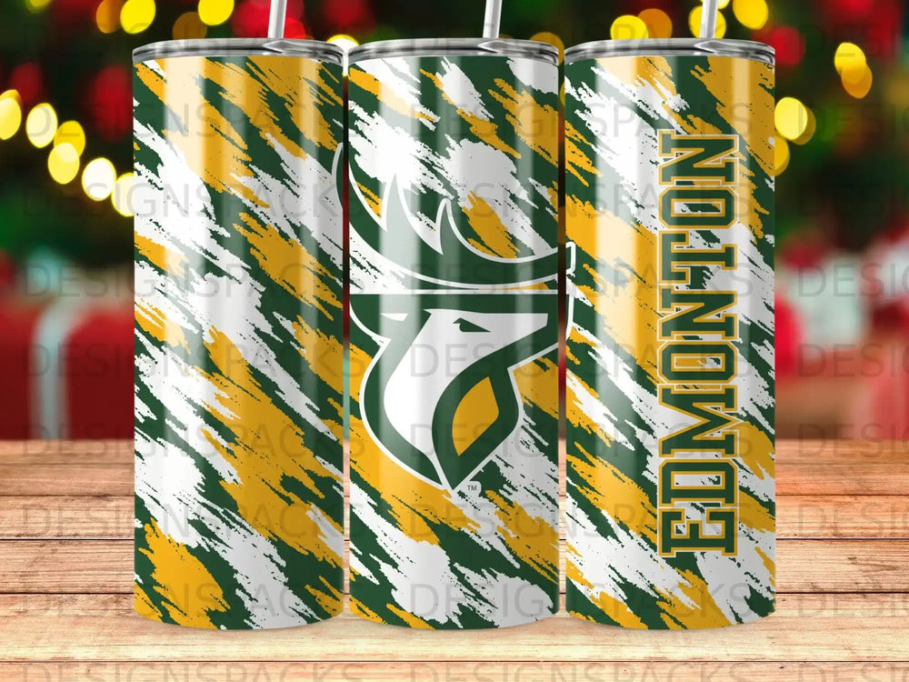 Edmonton Deer Head Brushstroke Green Yellow Tumbler product type