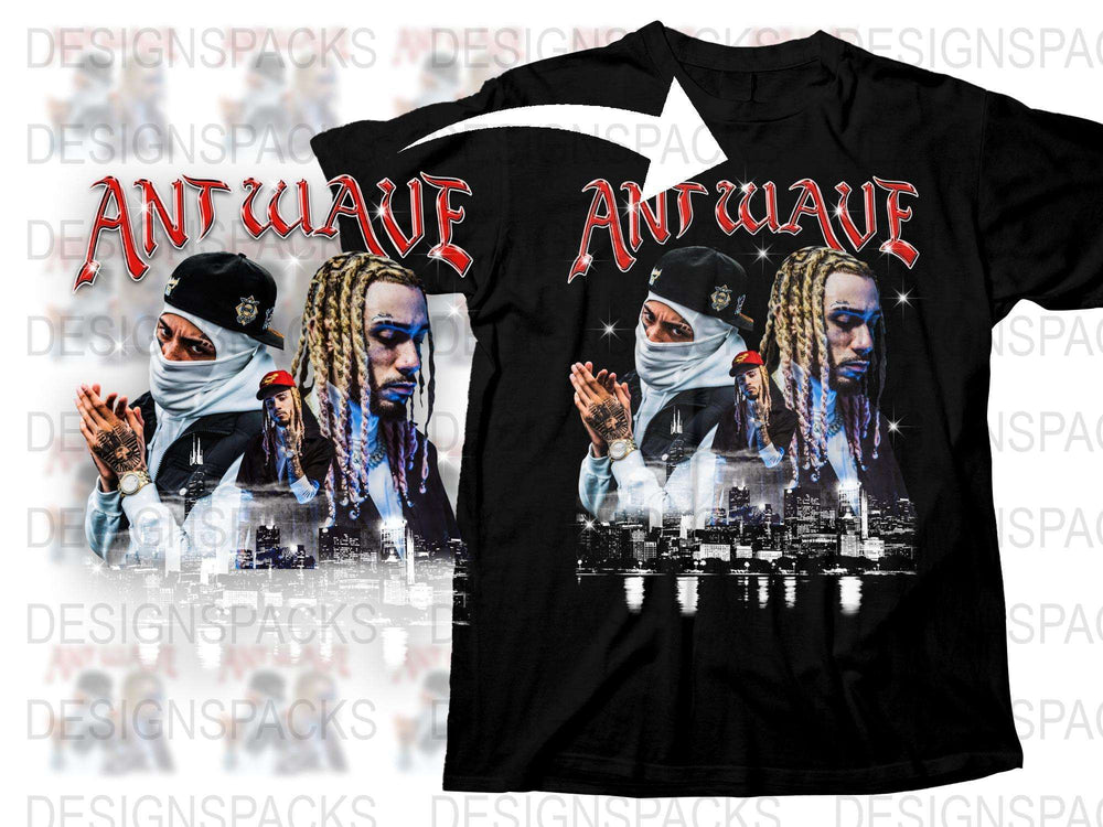 Hip Hop Artist Graphic T-Shirt, Urban Streetwear Style, Music Fan Apparel, Unisex Black Tee