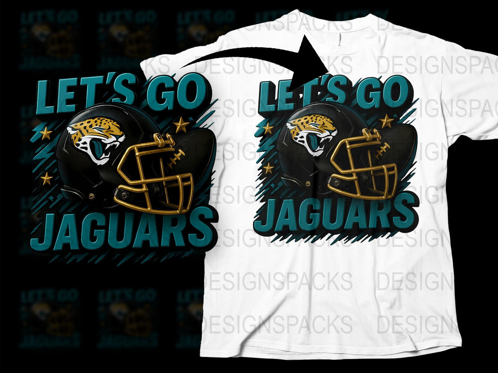 Jacksonville Jaguars Themed T-Shirt, Black and White Graphic Tee, Sports Fan Apparel, Football Team Support Shirt