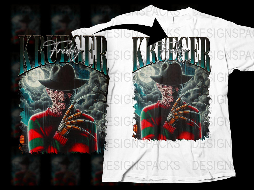 Vintage Horror Movie Inspired T-Shirt, Classic Scary Character Graphic Tee, Unisex Clothing