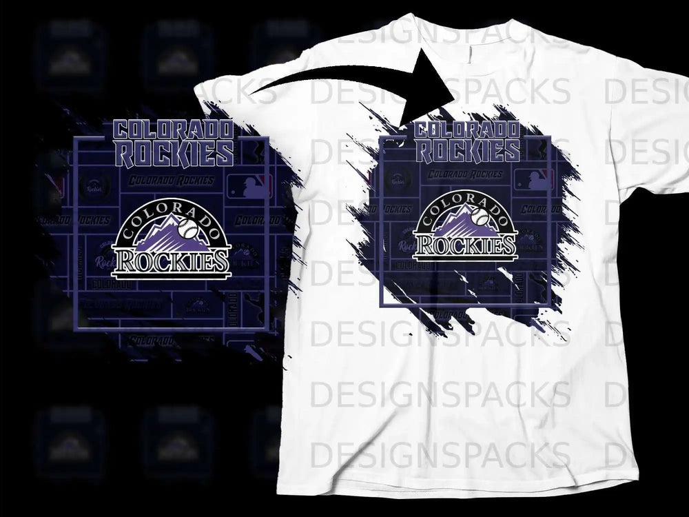 Colorado Rockies Colorful Splash Design Apparel