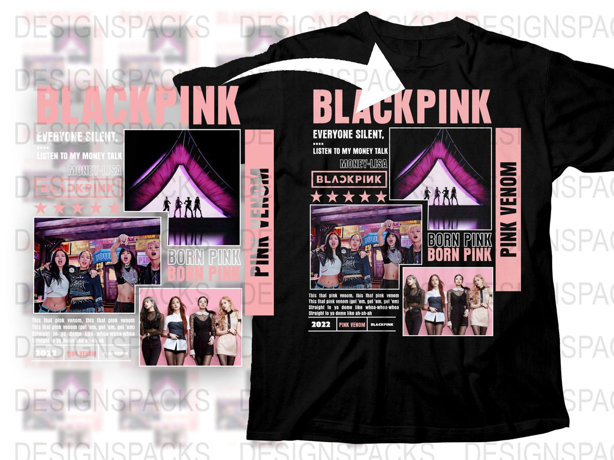 BLACKPINK Born Pink Album T-Shirt, K-Pop Merch, Fan Concert Tee, Collectible Music Shirt