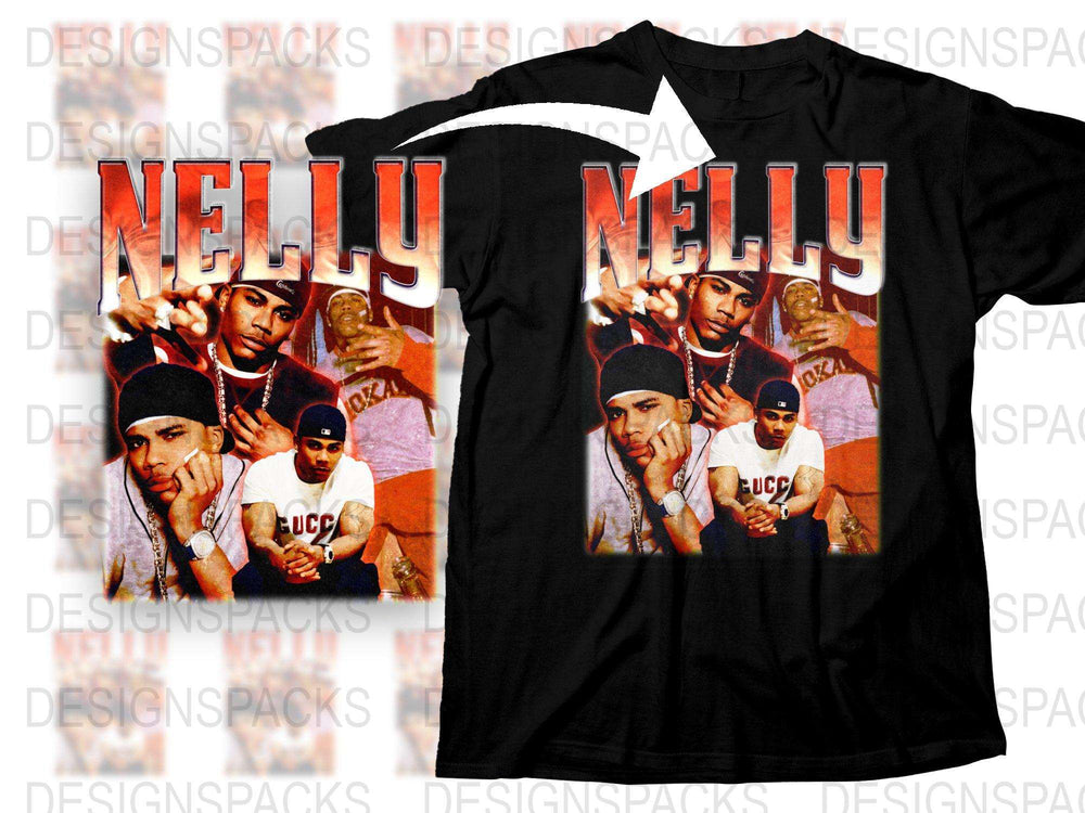 Vintage Nelly Graphic T-Shirt, 90s Hip Hop Tee, Retro Rap Merchandise, Bucci Band Apparel, Collector's Item, Urban Fashion Style