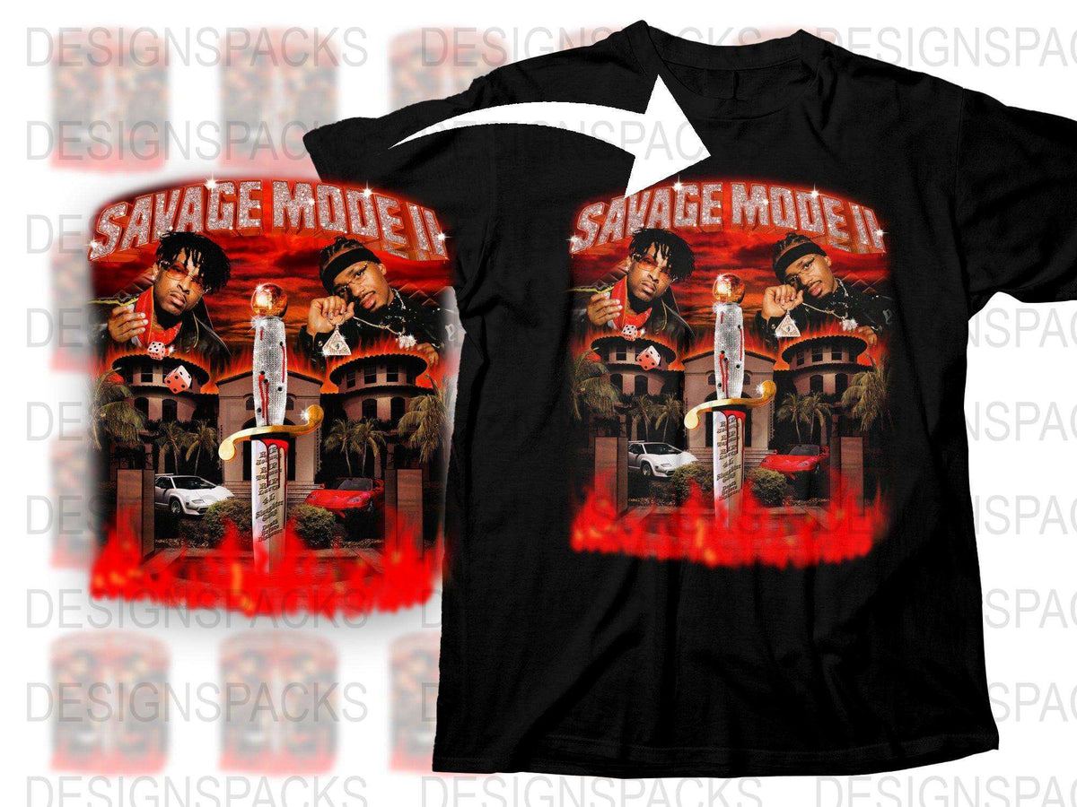 Savage Mode II Album Cover T-Shirt, Hip Hop Merch, Graphic Tee, Music Fan Apparel