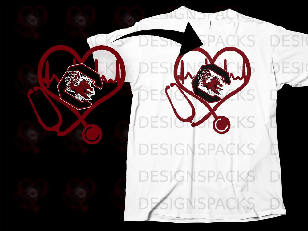 Stethoscope Heartbeat Design with Logo T-shirt