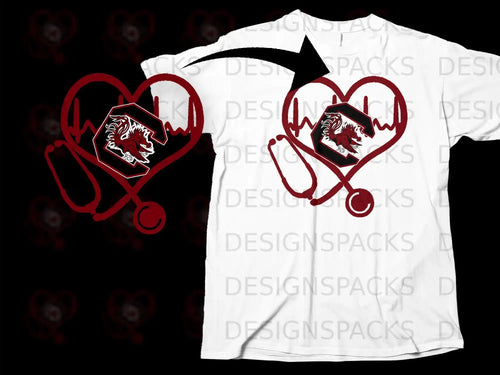 Stethoscope Heartbeat Design with Logo T-shirt