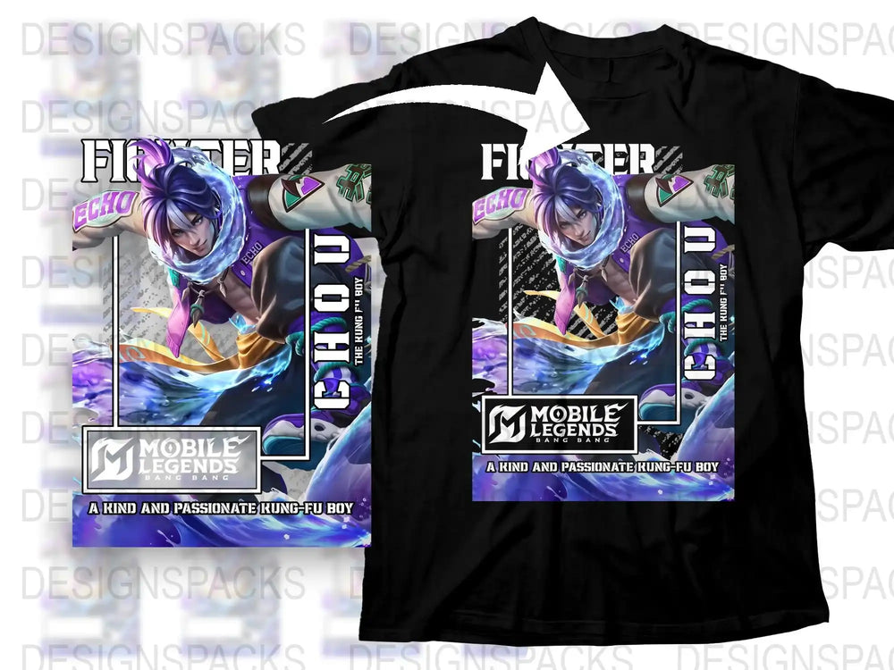 Mobile Legends Fighter Echo T-Shirt, Passionate Kung-Fu Boy Graphic Tee, Gaming Apparel, Unique Gamer Gift