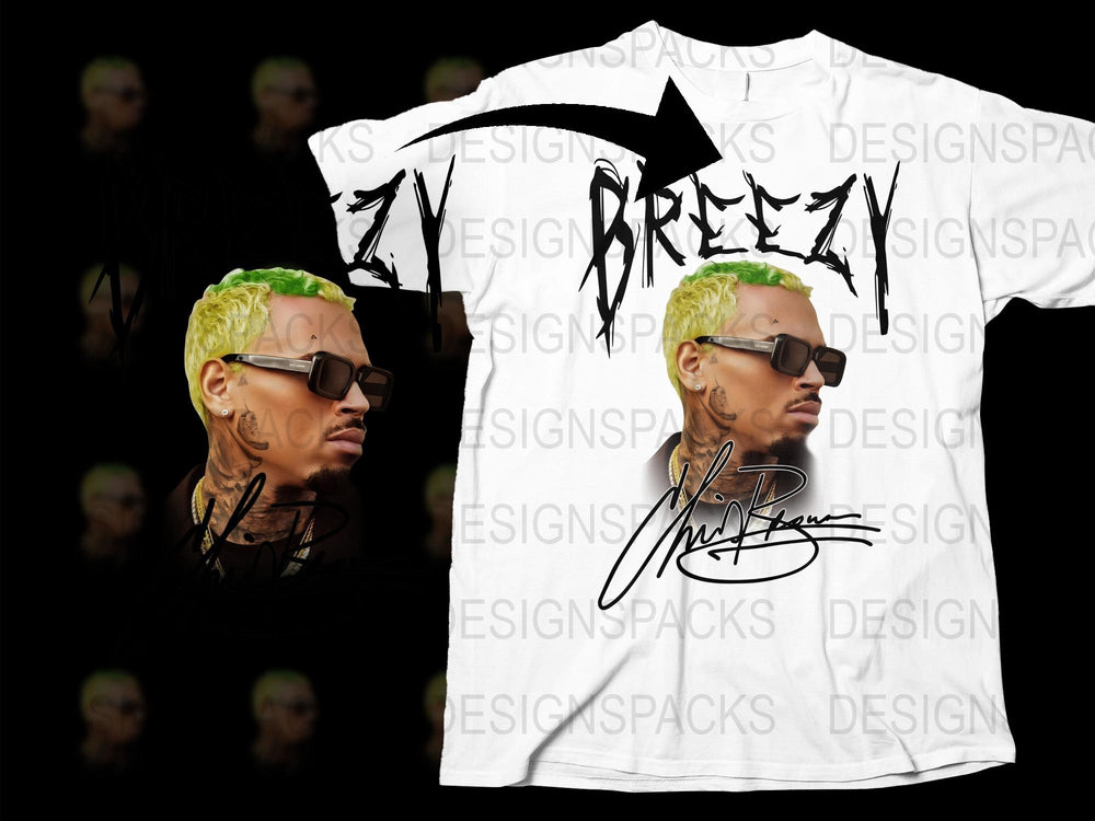 Hip Hop Artist Graphic T-Shirt, Urban Music Celebrity Style, White Tee with Face Tattoo Design