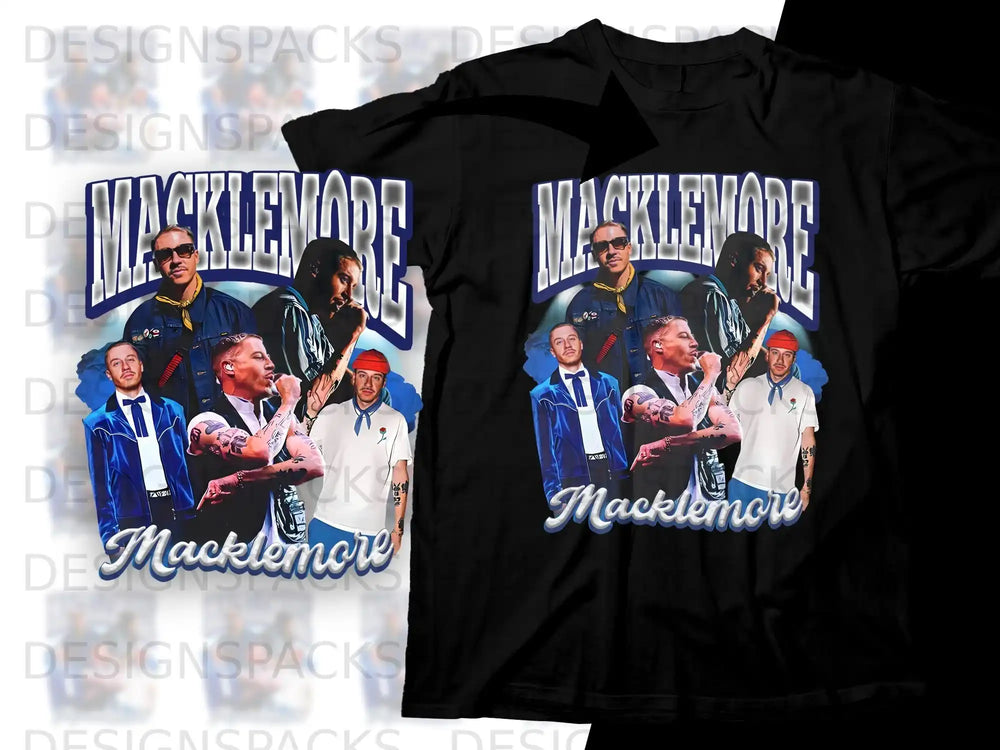 Macklemore t-shirt featuring multiple images of the artist.