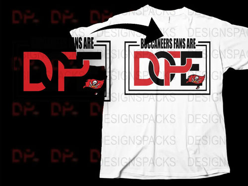 Buccaneers Fans Dope Graphic T-Shirt, White Sports Tee, Football Fan Apparel, Gift for Sports Lovers