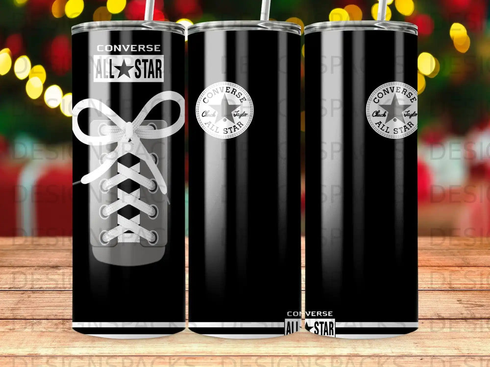 Black Converse All Star Shoelace Graphic Tumbler product type