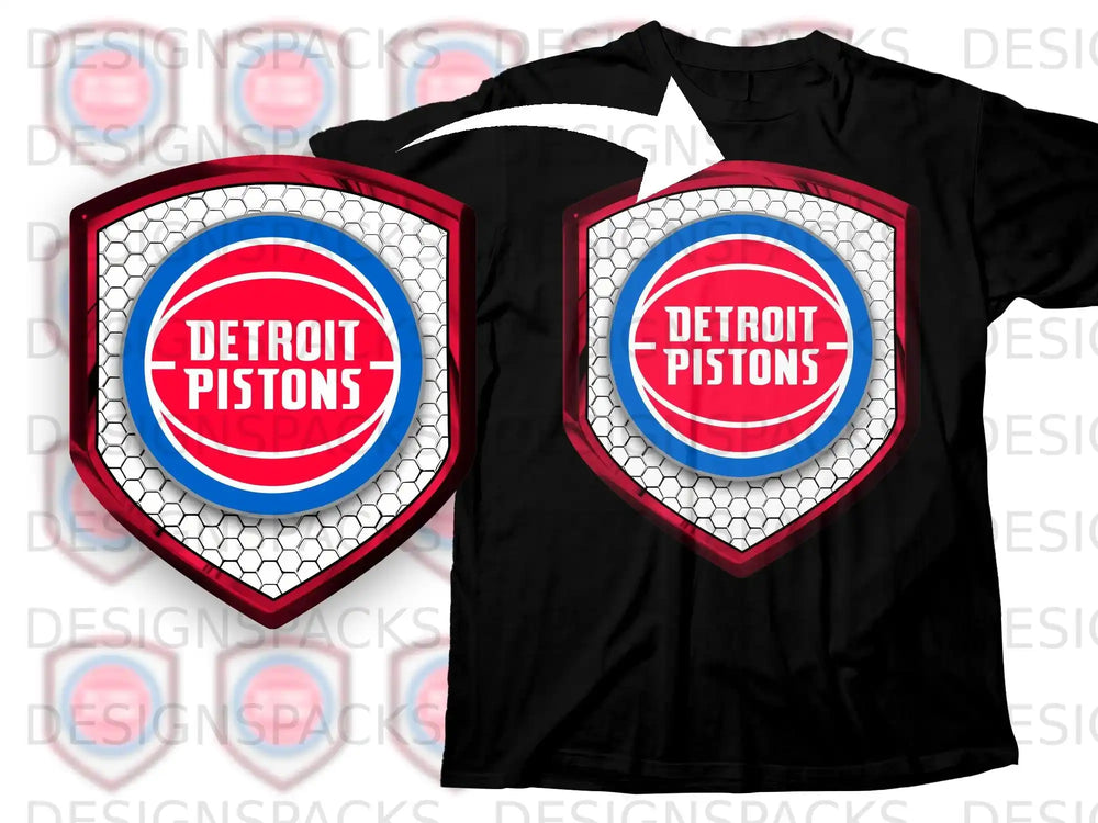 Detroit Pistons Basketball Team Logo T-Shirt