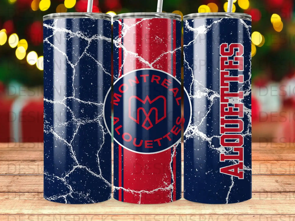 Montreal Alouettes Blue Red Distressed Crackle Pattern product type