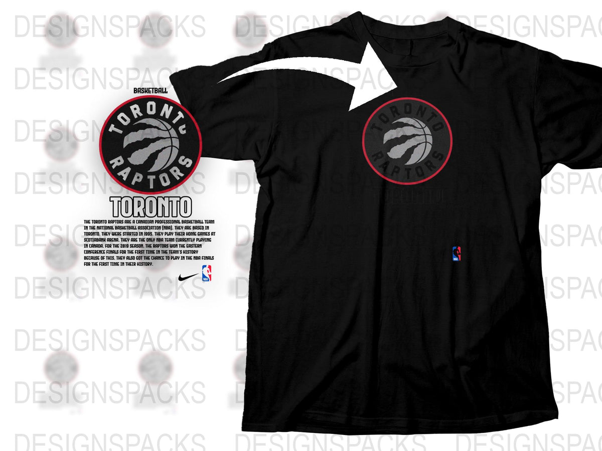 Toronto Raptors Vintage T-Shirt, Classic NBA Team Logo, Black Cotton Tee, Sports Fan Apparel, Men's Casual Wear
