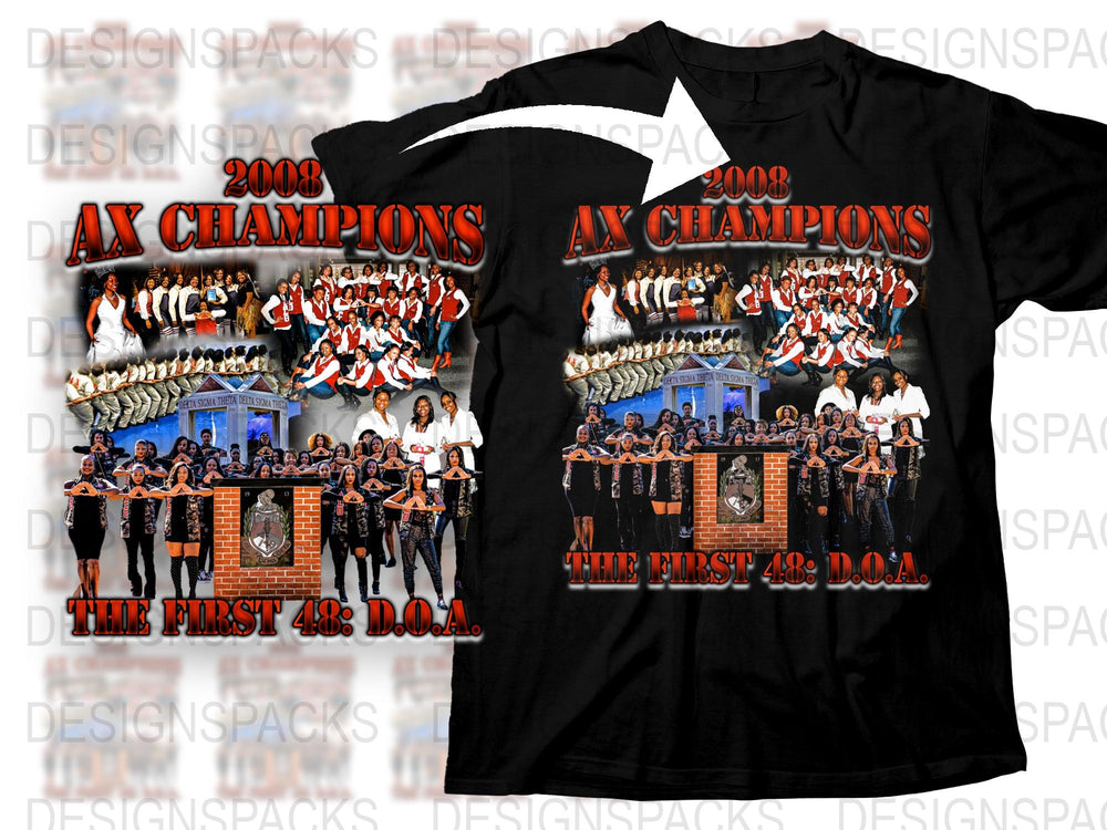 Vintage 2008 AX Champions Graphic T-Shirt, Classic Marching Band Tee, Collectible Music Event Memorabilia