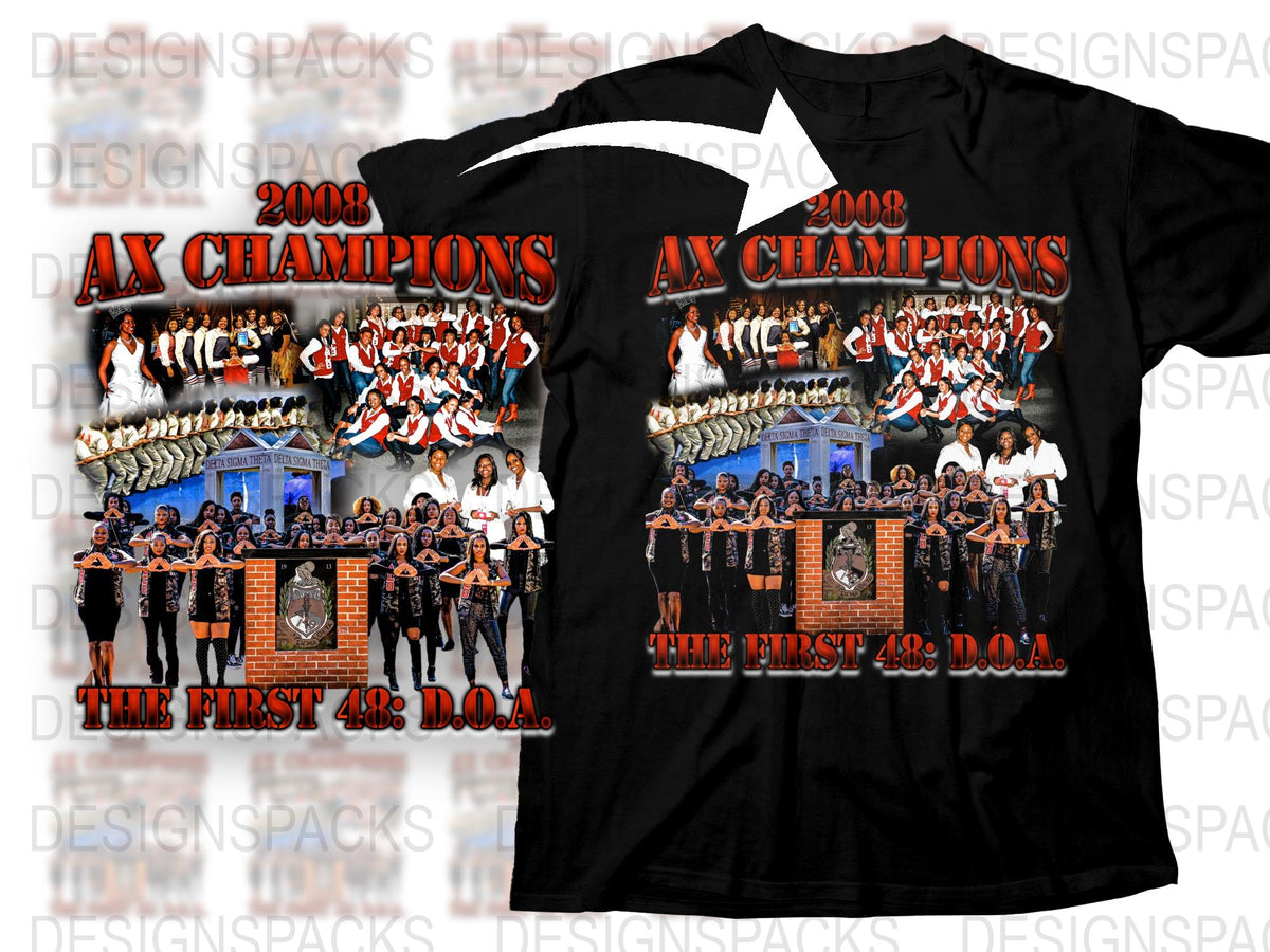 Vintage 2008 AX Champions Graphic T-Shirt, Classic Marching Band Tee, Collectible Music Event Memorabilia