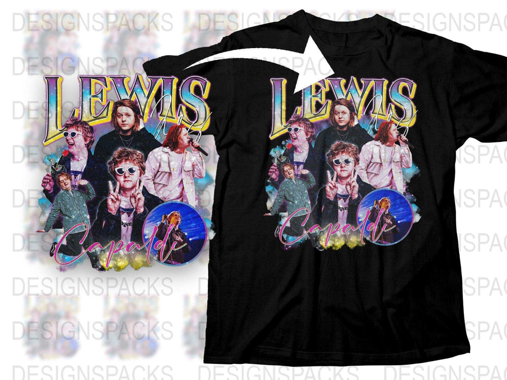 Lewis Capaldi Graphic T-Shirt, Vintage Style Concert Tee, Music Fan Apparel, Unisex Black Shirt