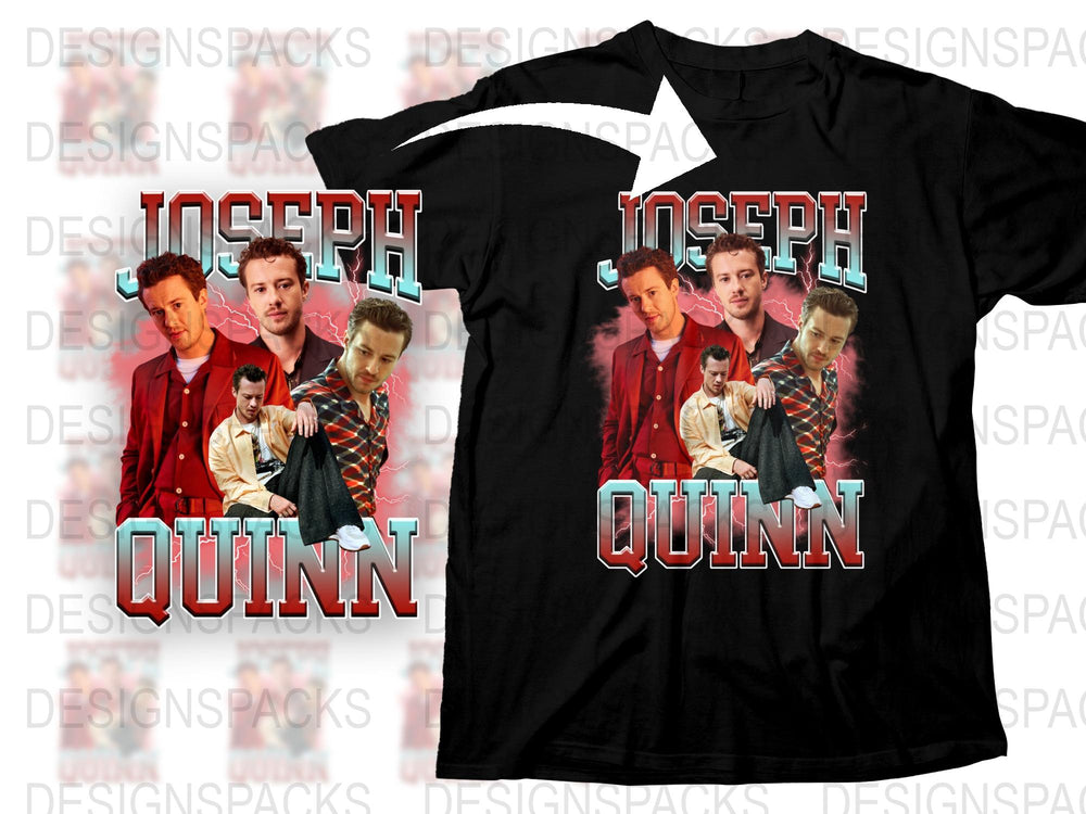 Joseph Quinn Inspired Graphic T-Shirt, Vintage Style TV Show Actor Tee, Unisex Fan Merchandise