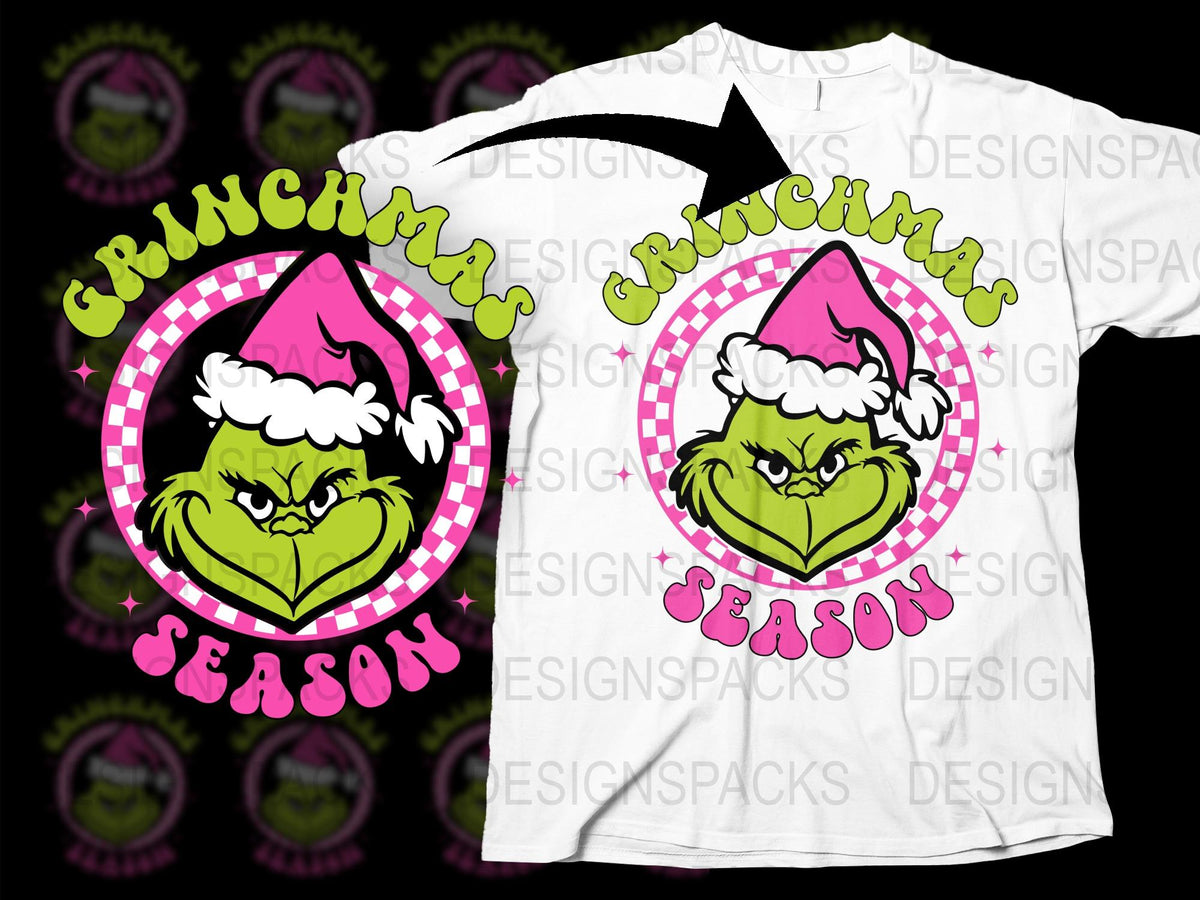 Grinchmas Season T-Shirt, Funny Christmas Grinch Tee, Holiday Gift, Festive Graphic Tee for Adults and Kids
