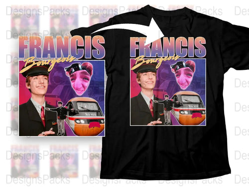 Francis Bourgeois Fan T-Shirt, Train Spotting Enthusiast Tee, Unique Graphic Design, Gift for Railway Fans