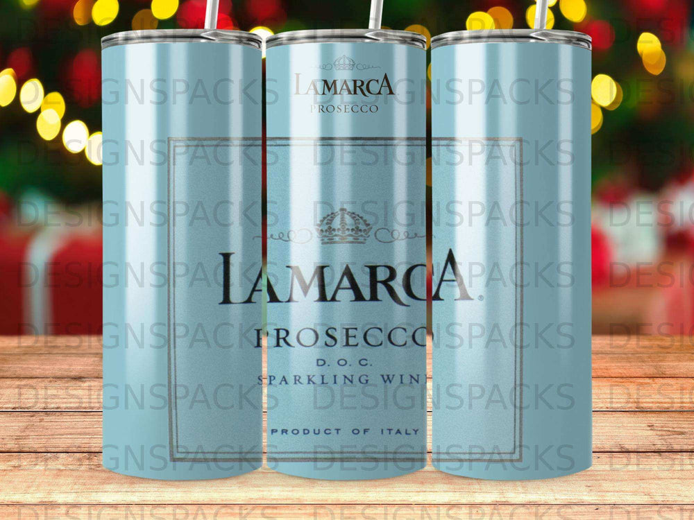 La Marca Prosecco sparkling wine bottle with Italian text.