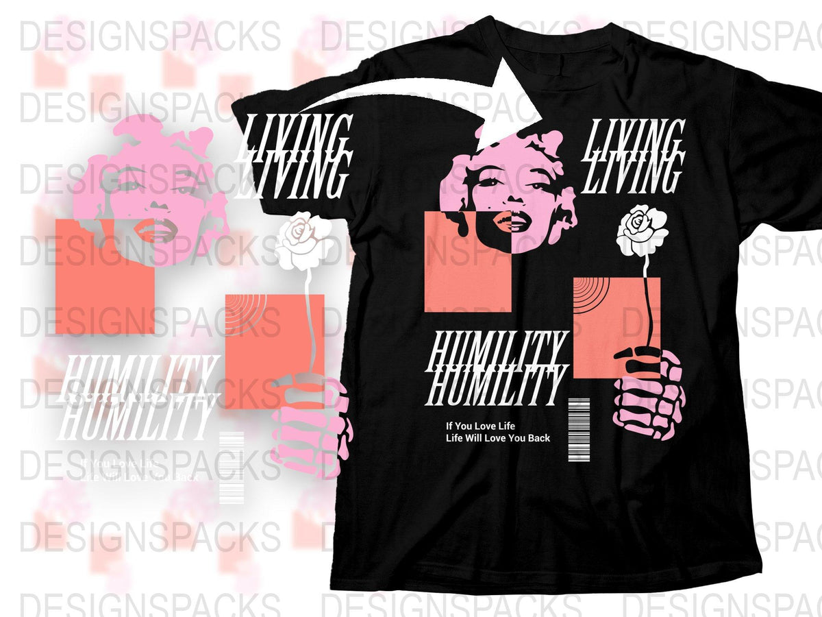 Streetwear Living Humility Png Digital Download