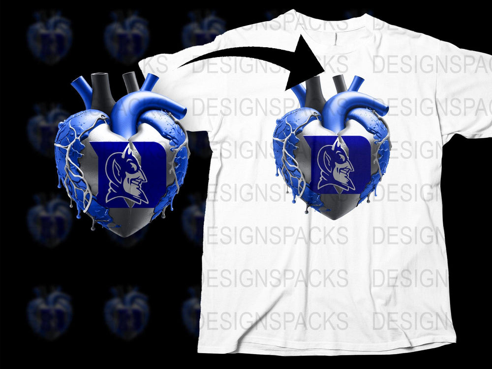 Unique Blue Wolf Heart Graphic T-Shirt, Cool Animal Design Tee, Unisex Casual Wear, Stylish Top