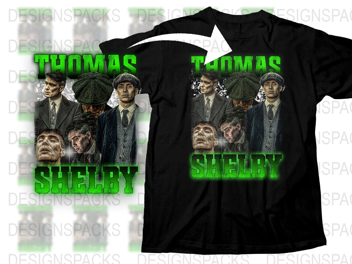 Thomas Shelby Graphic T-Shirt, Peaky Blinders Inspired Tee, Vintage Gangster Series Fan Merch, Unique Printed Shirt Gift