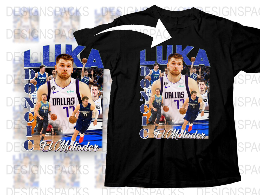 Luka Doncic Dallas Basketball T-Shirt, Fan Apparel, NBA Sports Tee, El Matador Graphic, Collectible Wear