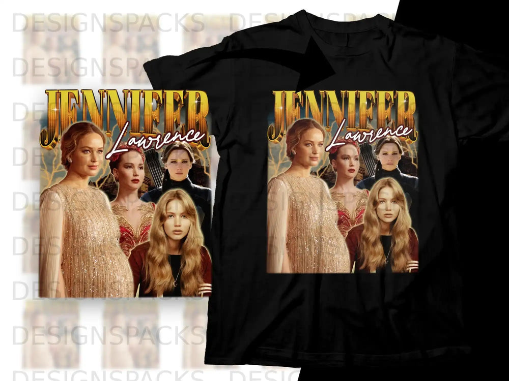 Jennifer Lawrence with text "JENNIEED Lawrence".