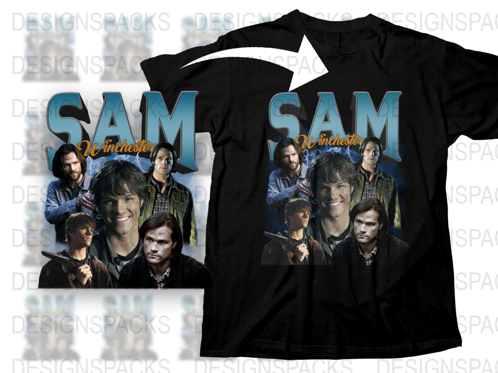 Supernatural Sam Winchester Graphic T-Shirt, Dark TV Show Character Tee, Fan Apparel, Unique Gift Idea