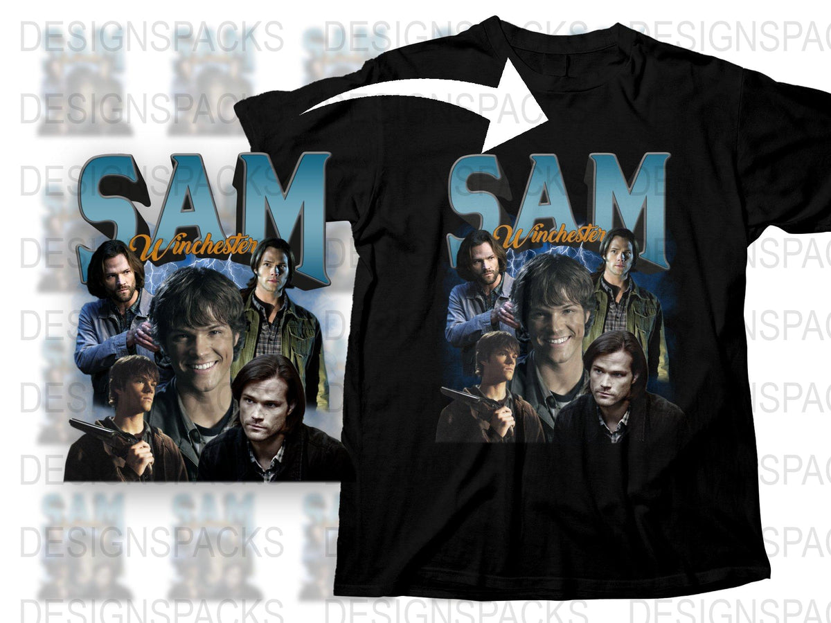 Supernatural Sam Winchester Graphic T-Shirt, Dark TV Show Character Tee, Fan Apparel, Unique Gift Idea
