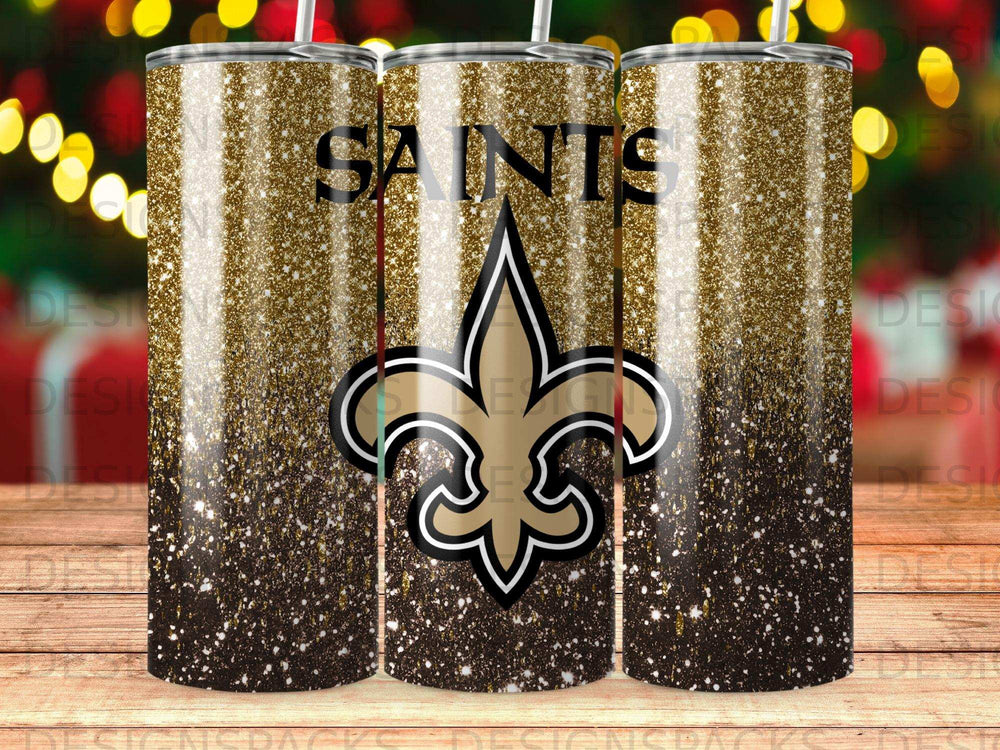 Saints Gold Glitter Fleur-de-lis Tumbler product type