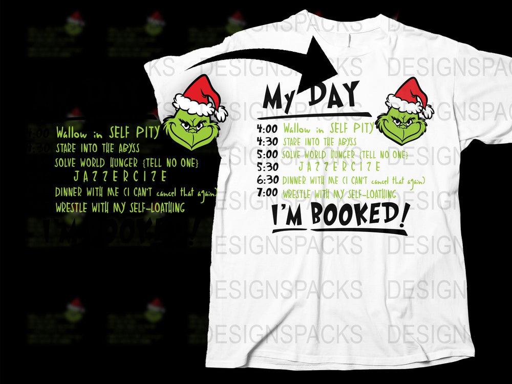 Funny Grinch Christmas T-Shirt, Holiday Santa Hat Graphic Tee, Festive Winter Apparel for Adults and Kids