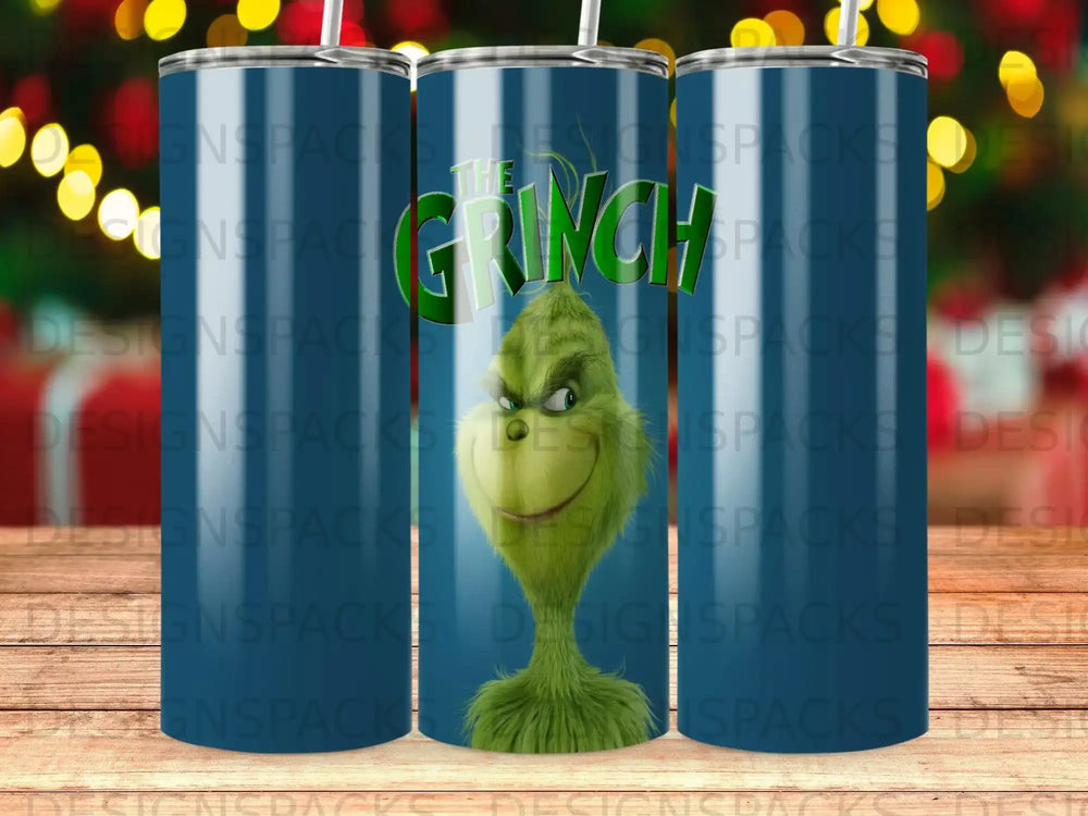 The Grinch Blue Christmas Holiday Winter Tumbler product type