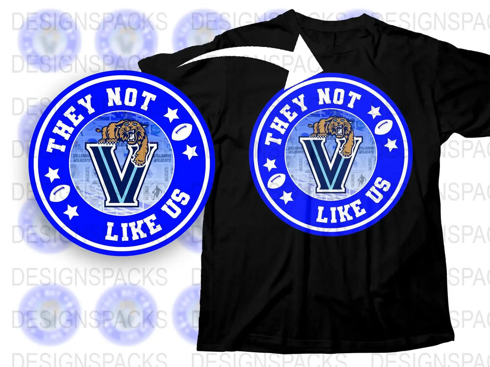 'They Not Like Us' Motivational Quote T-Shirt, Bold Graphic Tee, Unisex Casual Wear, Blue and White Design