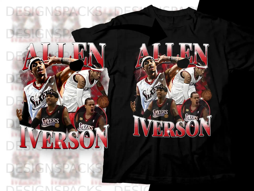 Allen Iverson Philadelphia 76ers jersey with his name and number 3.
