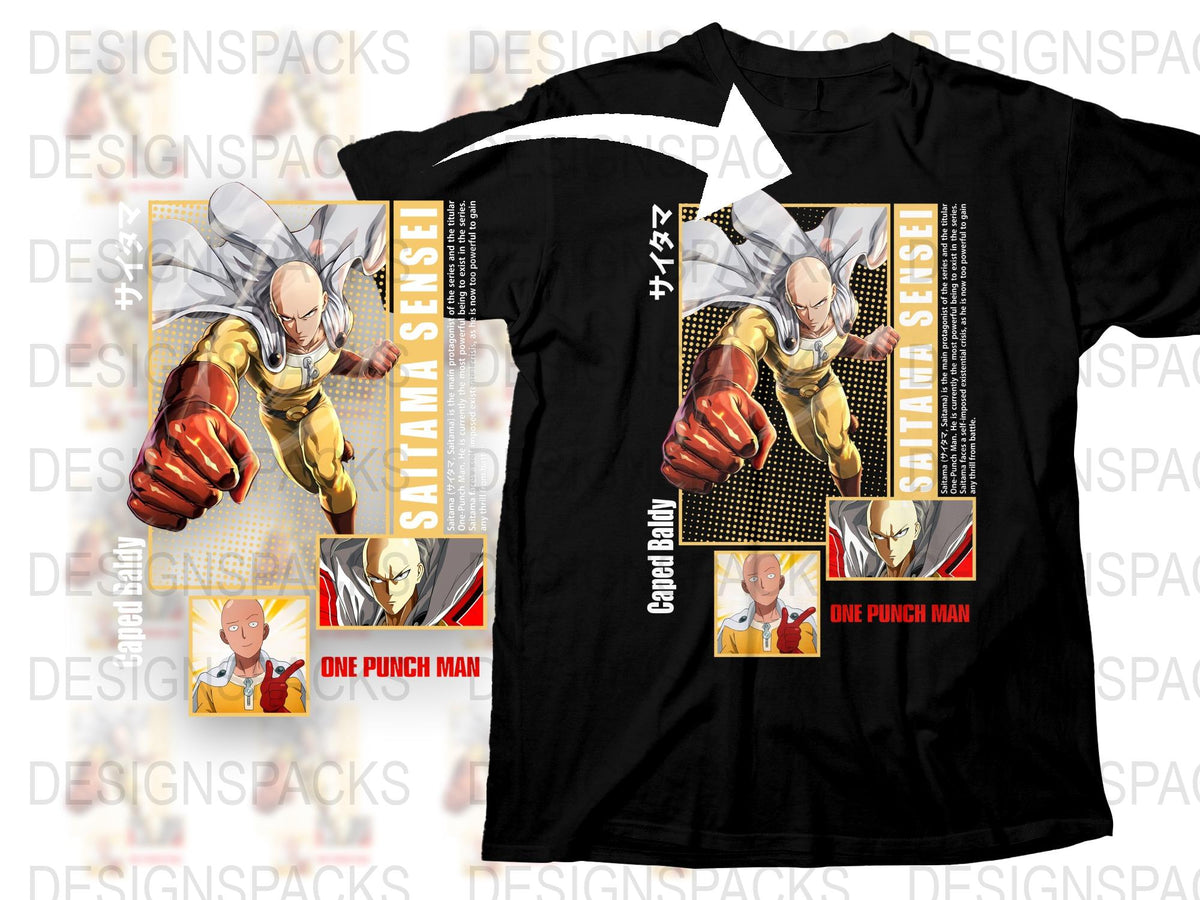 One Punch Man T-Shirt, Saitama Graphic Tee, Anime Apparel, Manga Inspired Shirt, Unisex Cotton Short Sleeve Shirt
