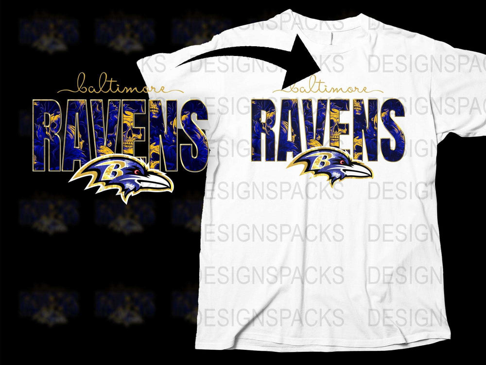 Baltimore Ravens T-Shirt, NFL Team Logo Graphic Tee, Football Fan Apparel, Unisex White Shirt