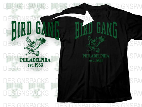Philadelphia Bird Gang Est. 1933 T-Shirt, Retro Style Graphic Tee, Casual Sports Fan Apparel