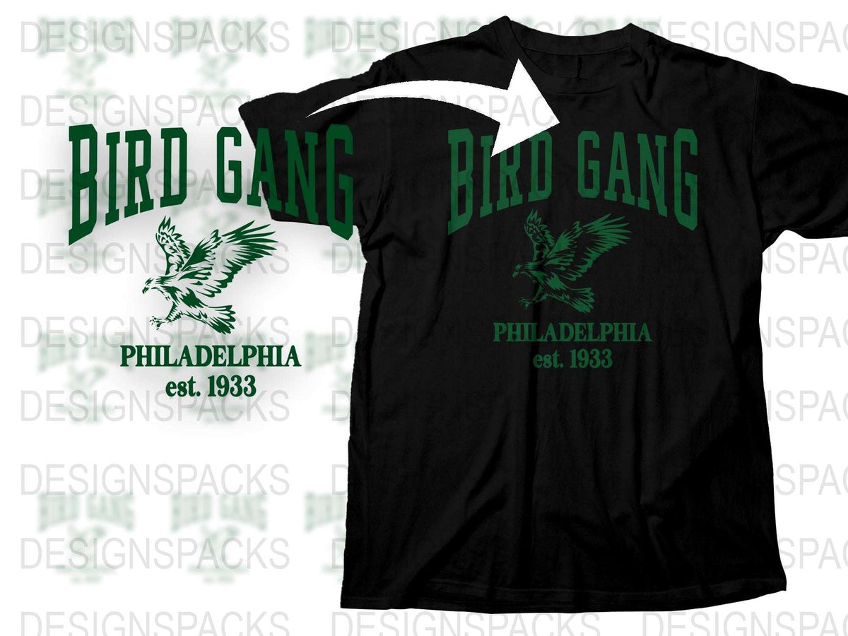 Philadelphia Bird Gang Est. 1933 T-Shirt, Retro Style Graphic Tee, Casual Sports Fan Apparel