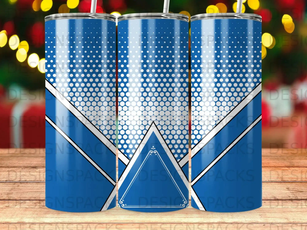 Blue halftone stripe gradient triangle pattern product type