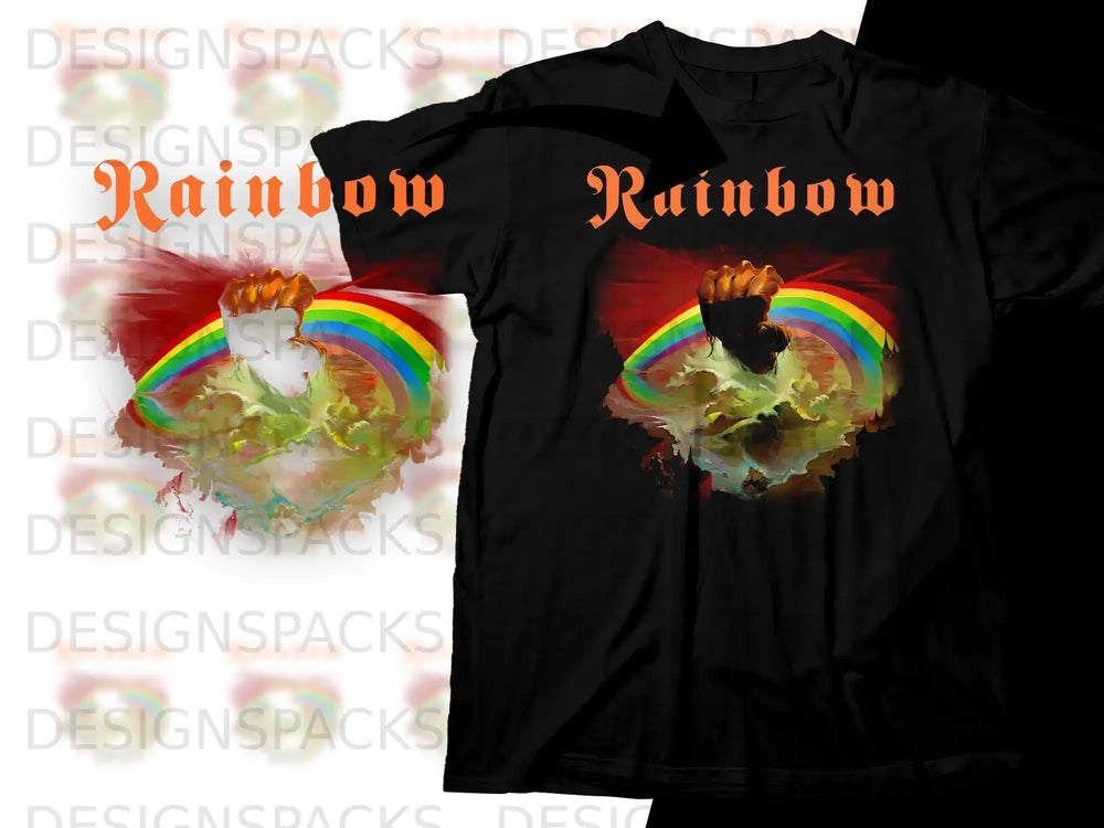 Empowered Rainbow Art T-Shirt Png Digital Download