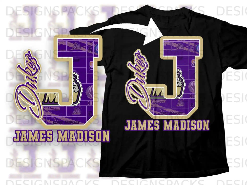 James Madison Dukes J Graphic Design T-Shirt