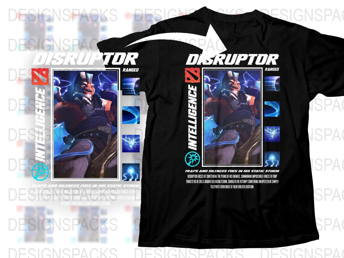 Disruptor Intelligence Ranger T-Shirt, Graphic Tee, Sci-Fi Design, Gamer Apparel, Black Unisex Shirt