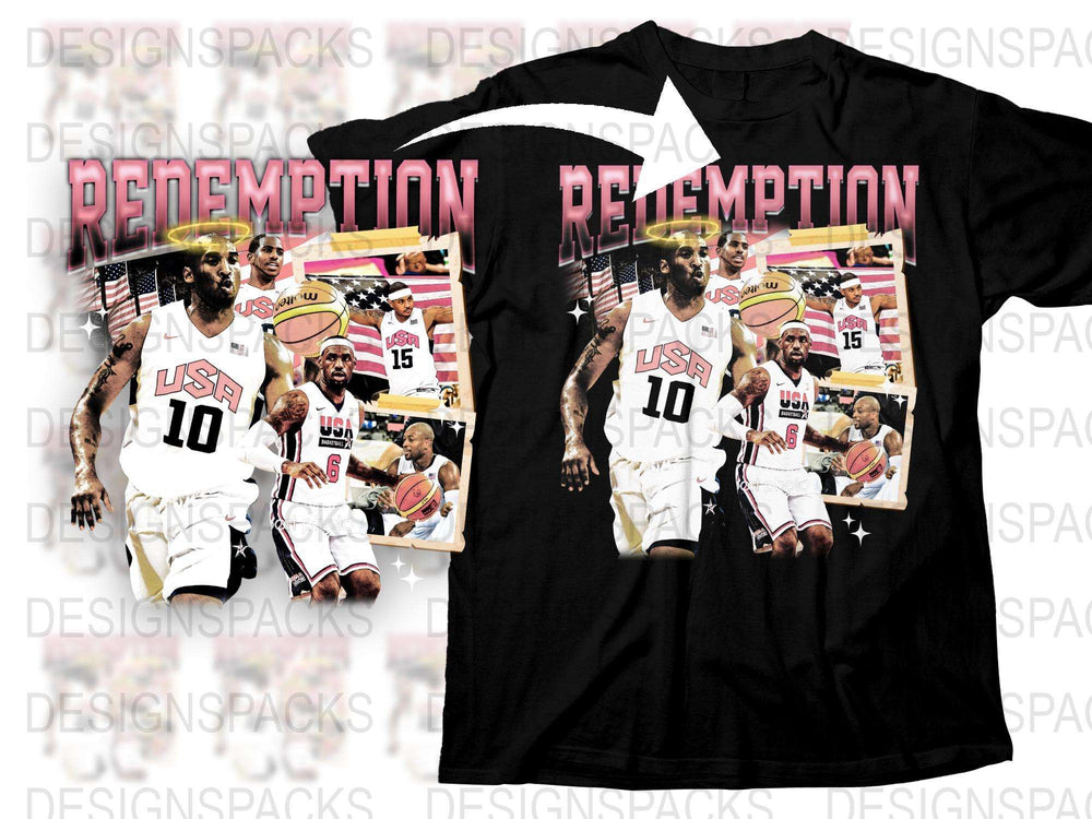 USA Basketball T-Shirt, Redemption Team Graphic Tee, Sports Apparel, Men's Athletic Shirt, Vintage Design, Collector's Item