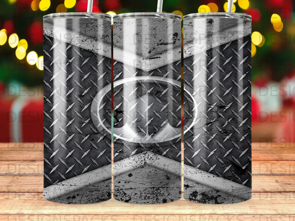 Distressed Batman Diamond Plate Grunge Pattern Tumbler product type