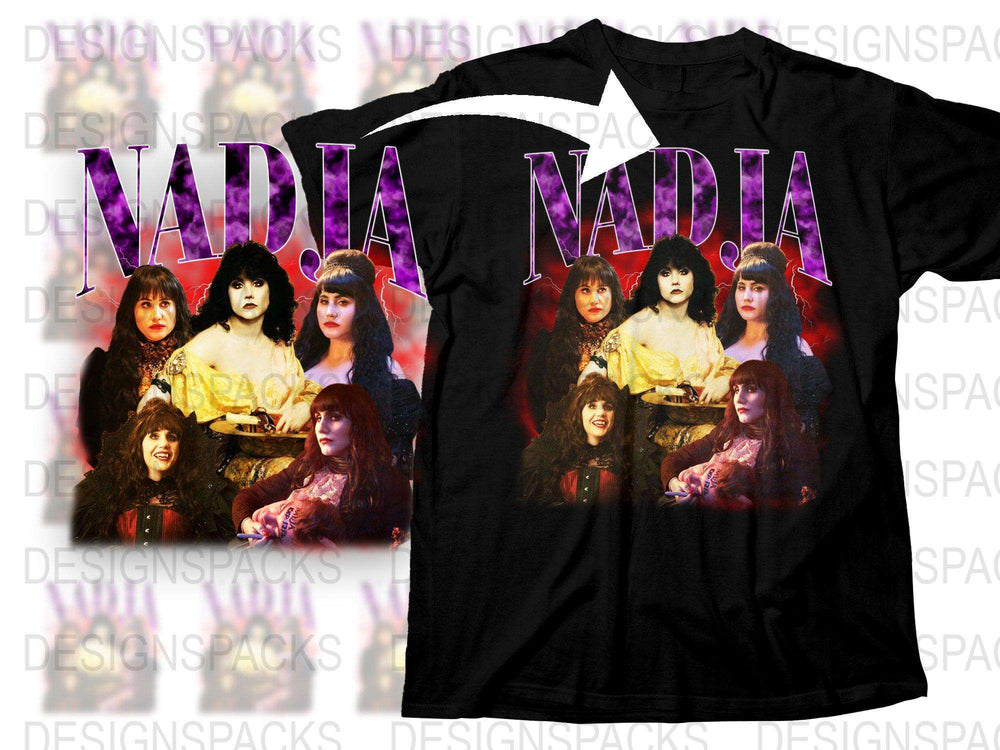 Vintage Inspired Nadia Graphic T-Shirt, Retro 80s Style Band Tee, Unique Women's Fashion Top, Gift for Music Lovers